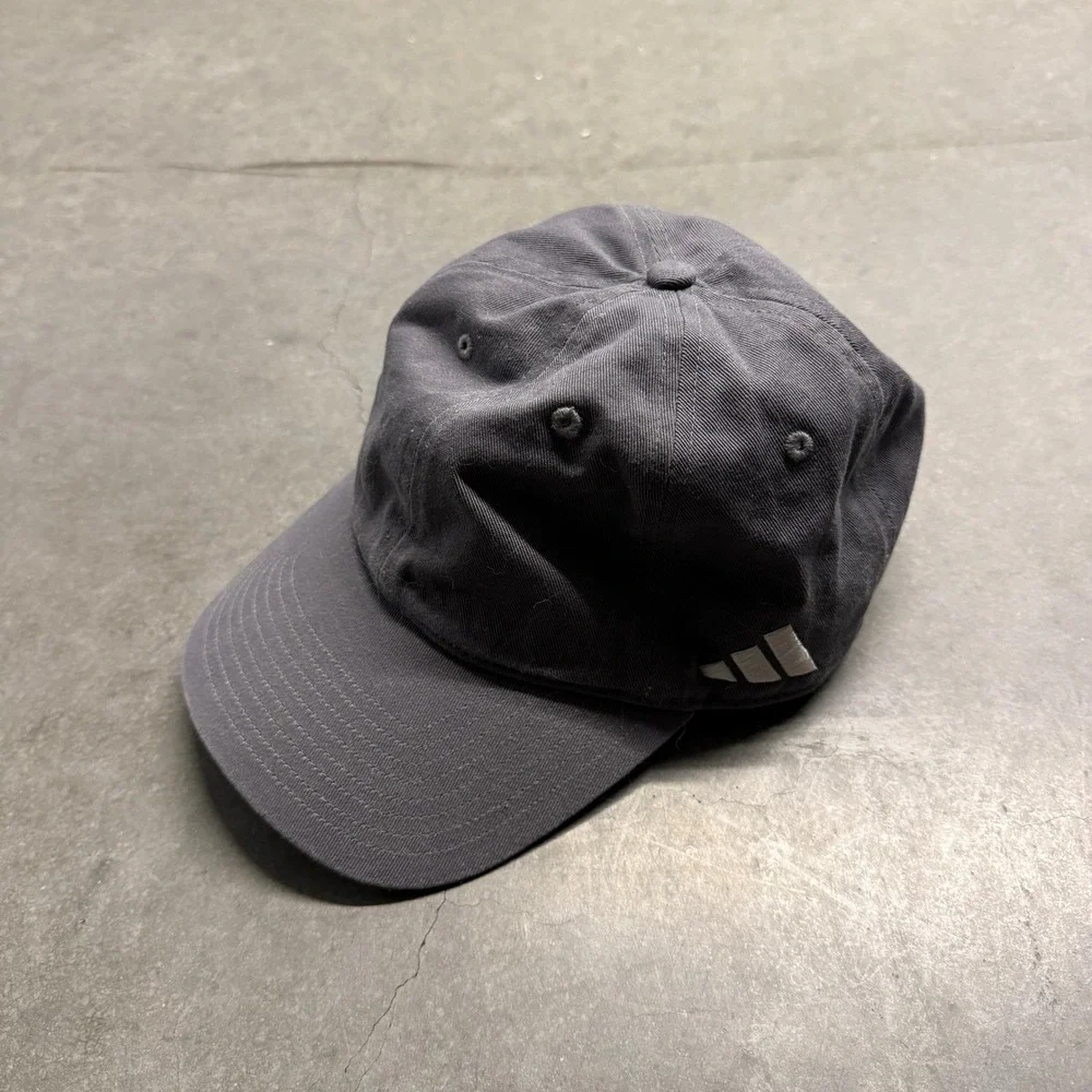 Adidas Mens Relaxed Dad Hat Charcoal Gray Adjustable Cotton Baseball Cap OSFM